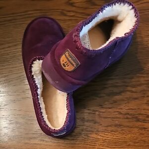 BearPaw Plum Suede Lana Slippers